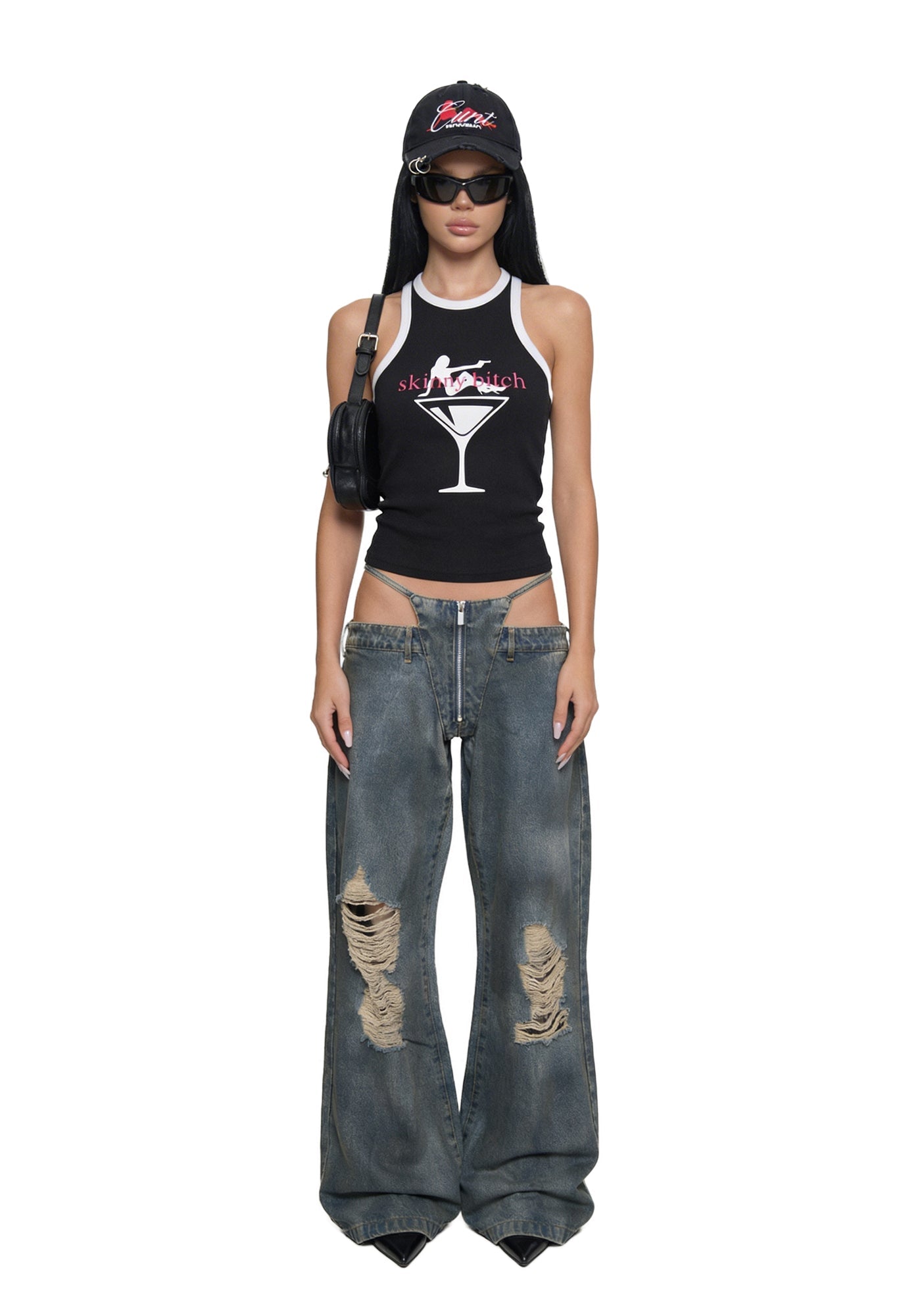 Denim Thong Pants - Blue Smoke