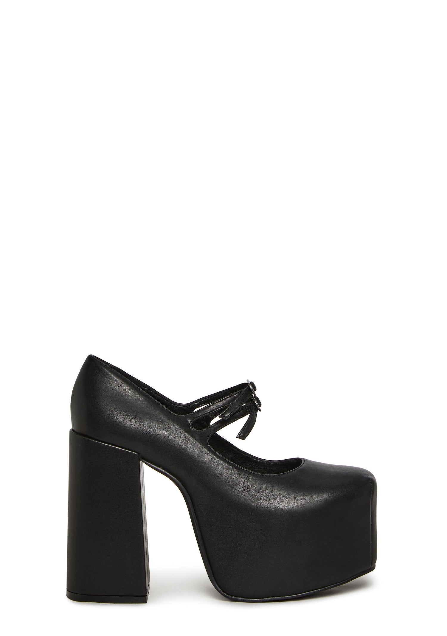 Macabre Meetup Platform Mary Janes - Black
