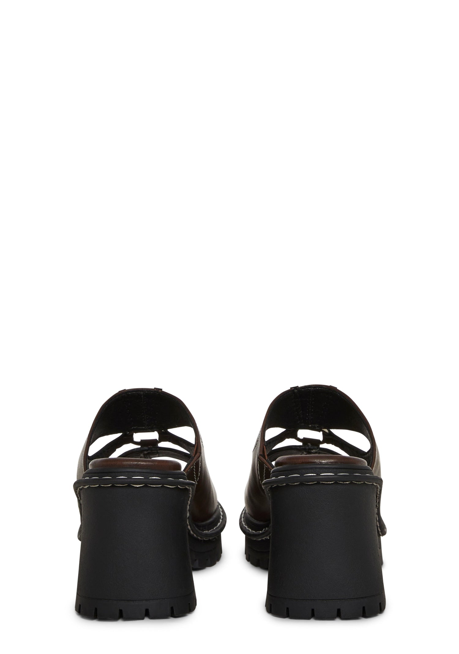 Feeling Good Platform Mules - Brown