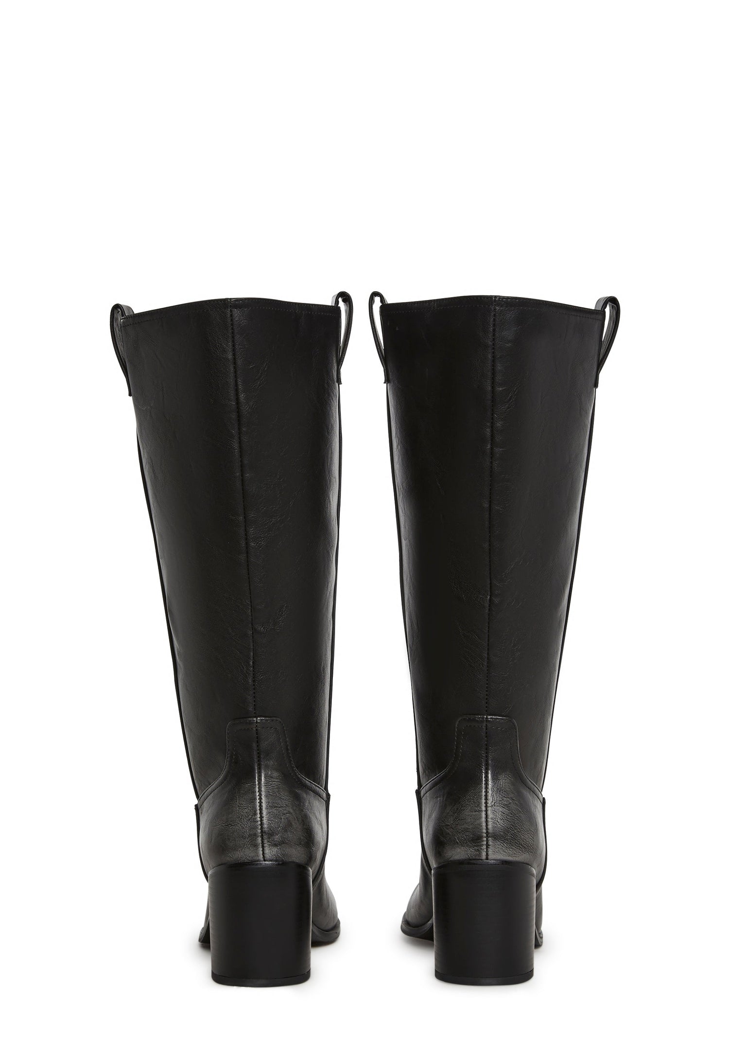 Luster Vegan Leather Boots - Black