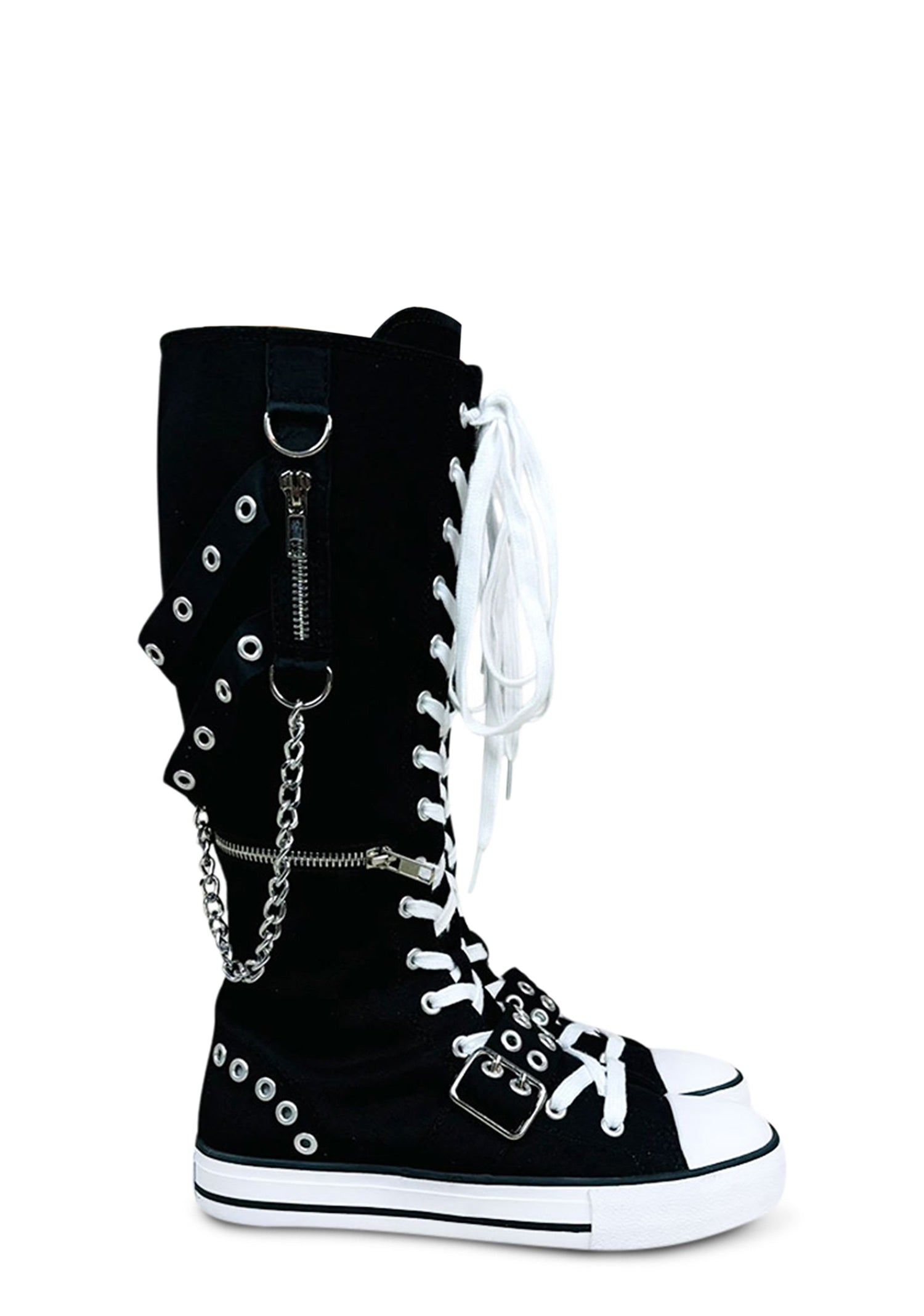Rawr XD OG Knee High Sneakers - Black/White