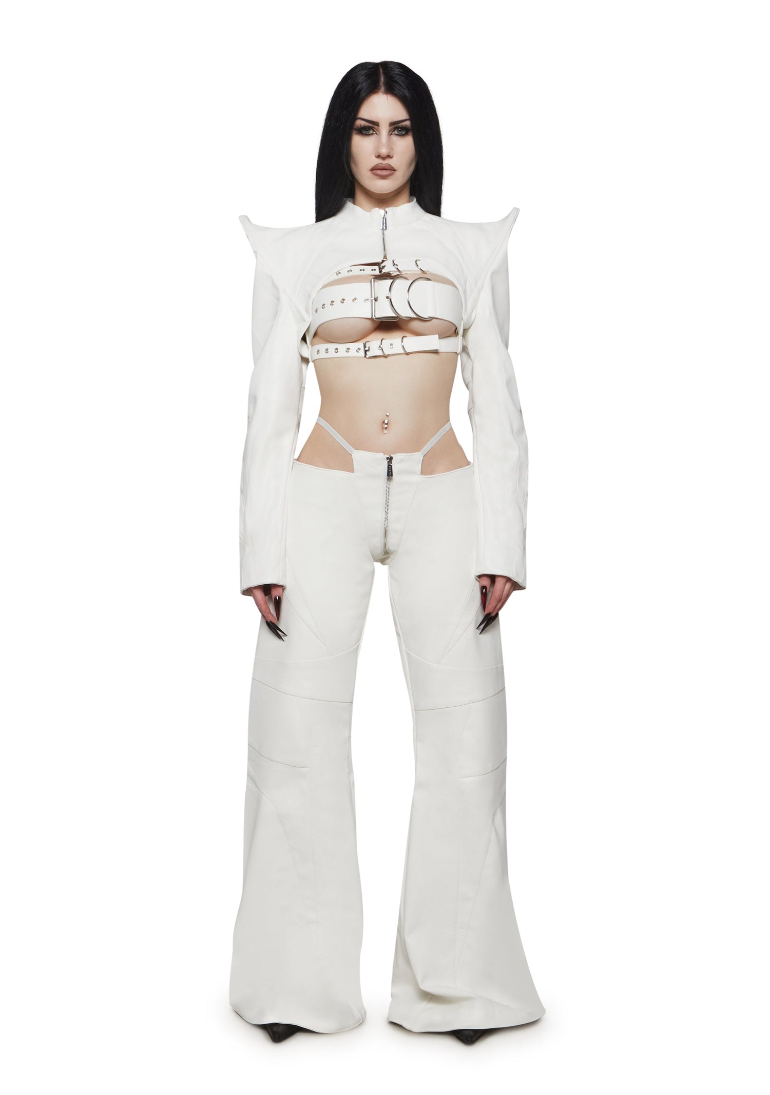 Oversize thong pants - White