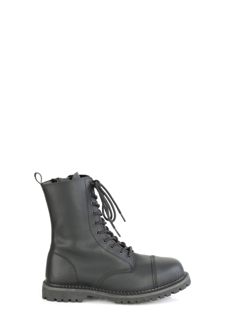 Vegan Leather Amped Up Lace Up Boots