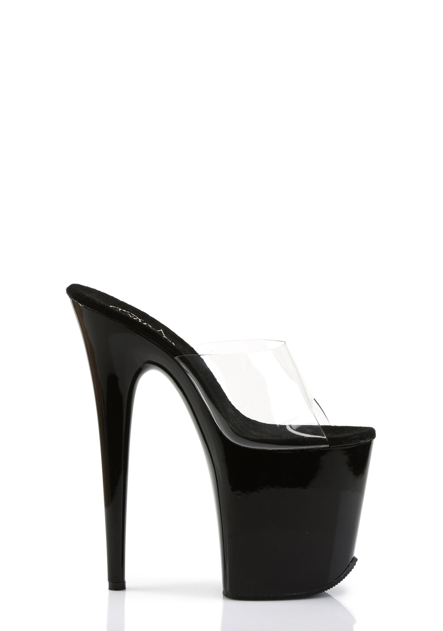 Flamingo-801 Platform Slides-Clear-Black