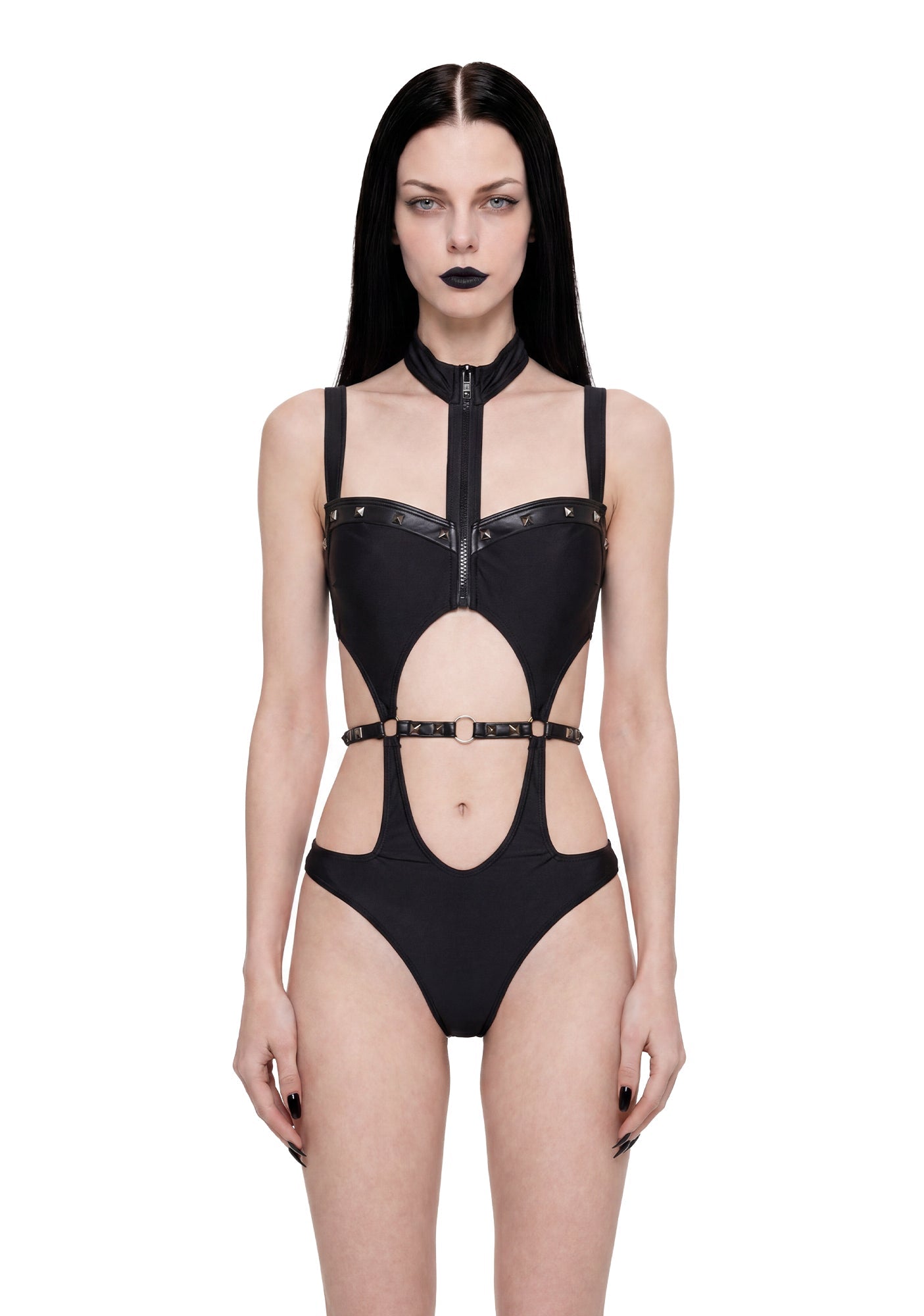 Chainreactor Studded Cut Out Bodysuit