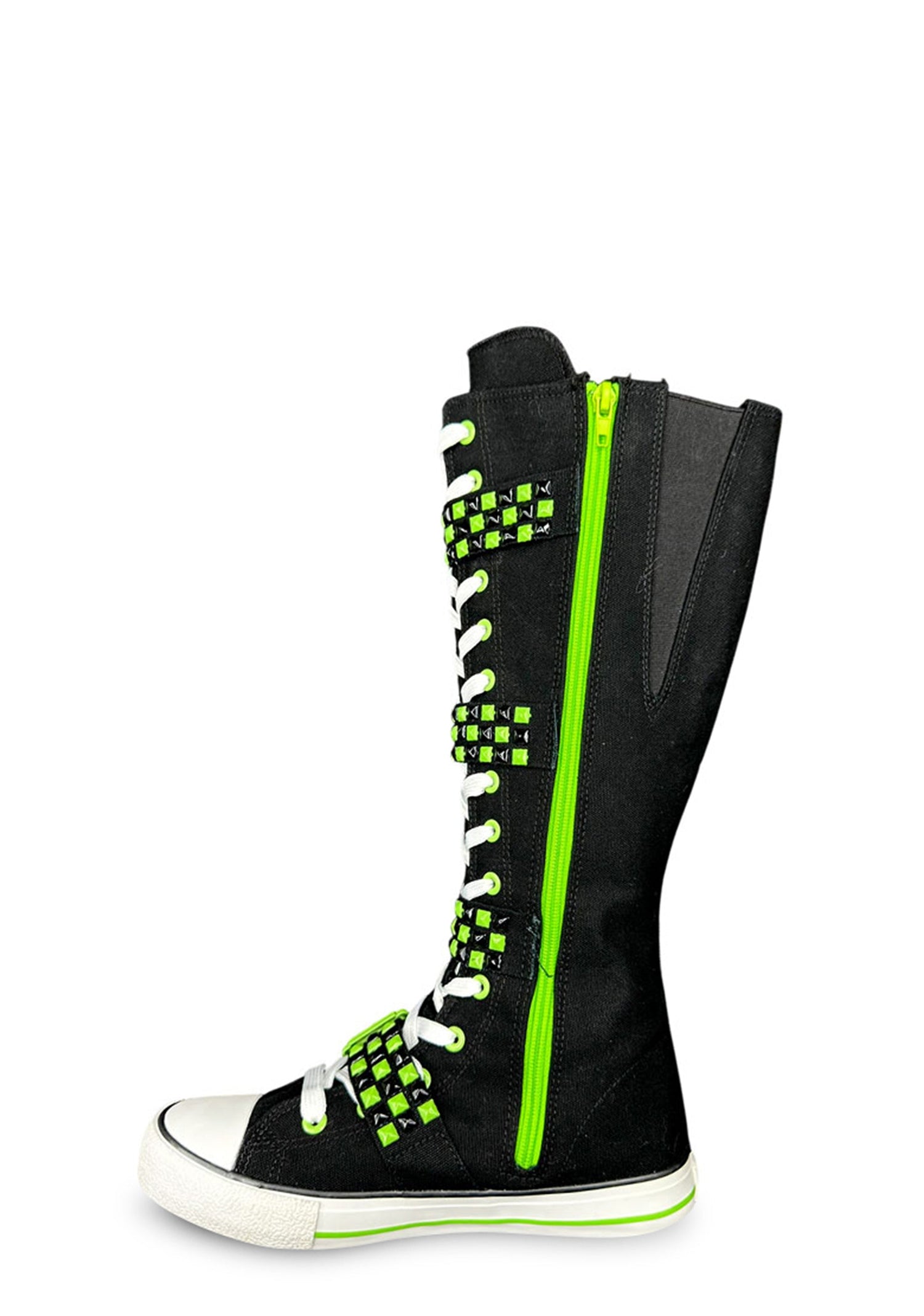 Rawr XD Stud Knee High Sneakers - Green