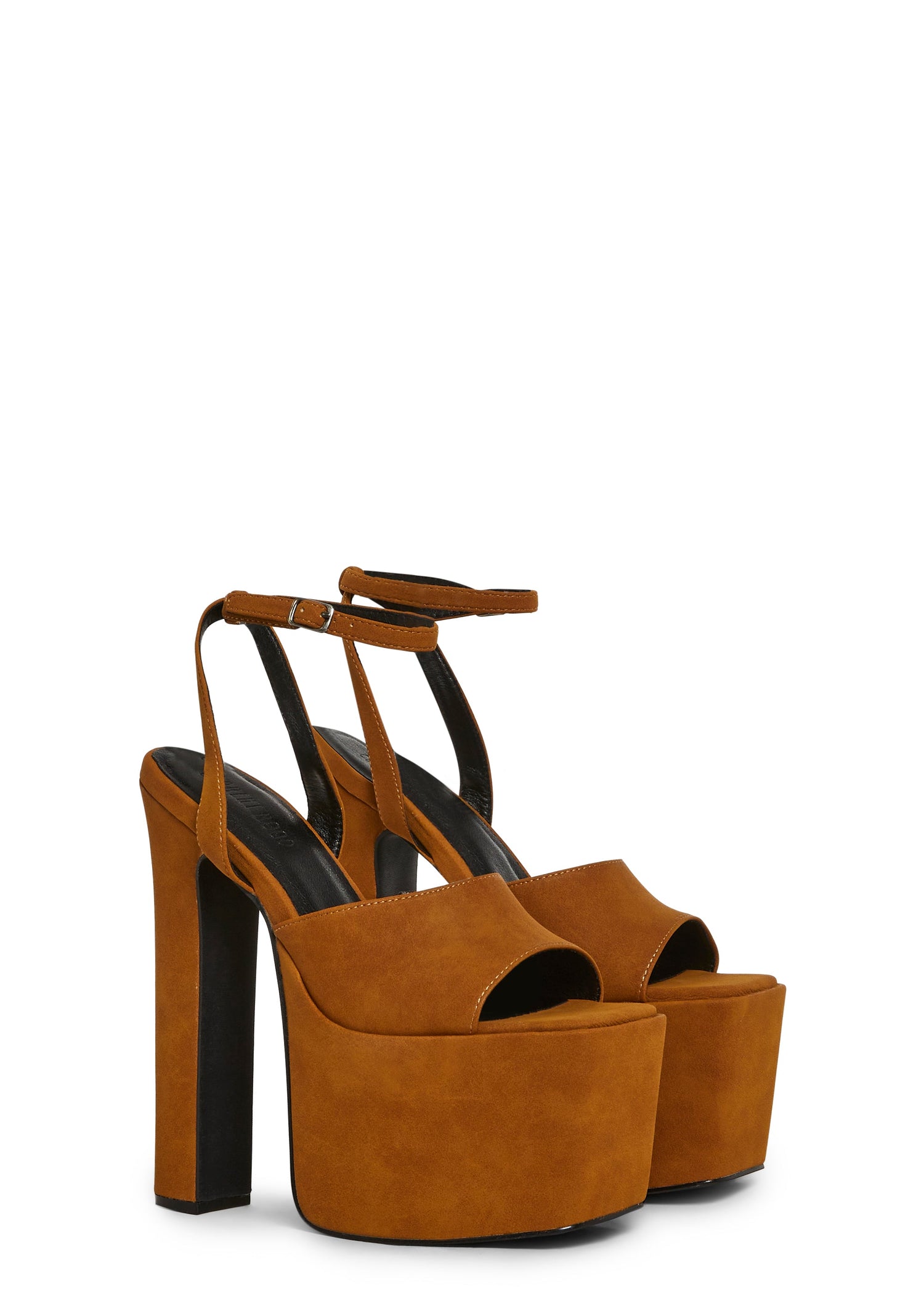 Devour Suede Platform Heels - Carmel