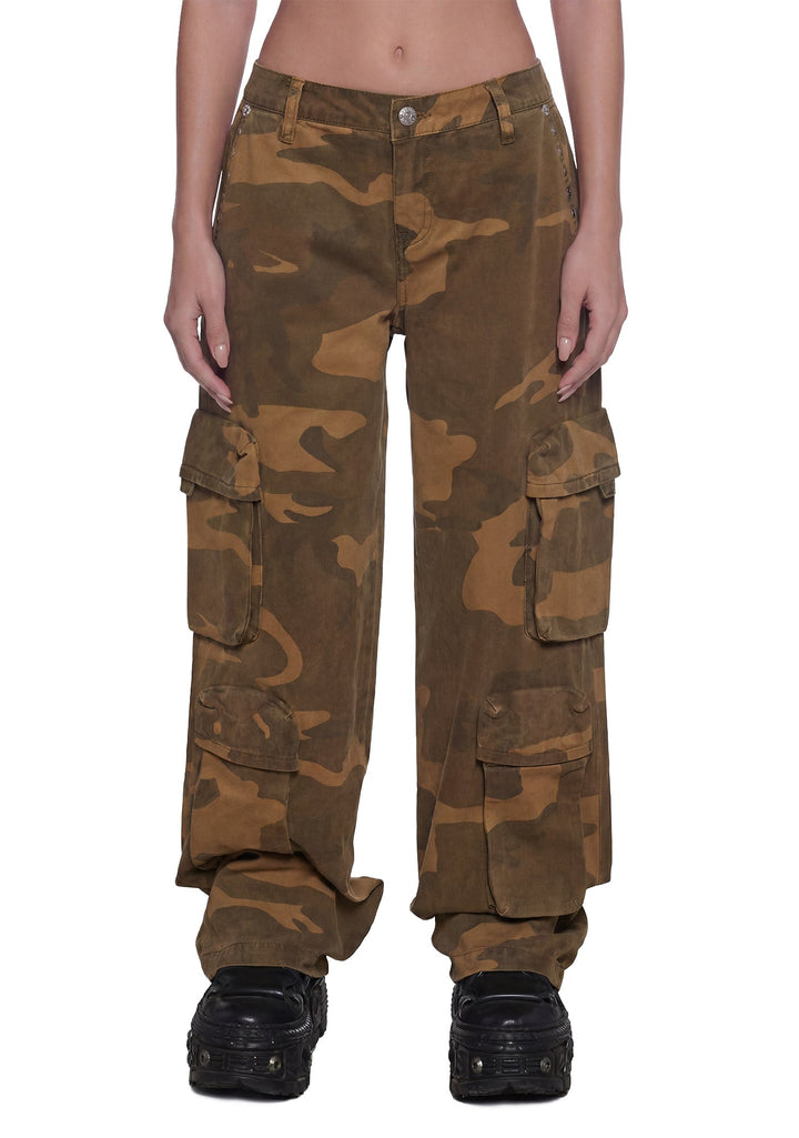 Vesper Studded Camo Cargos 32"