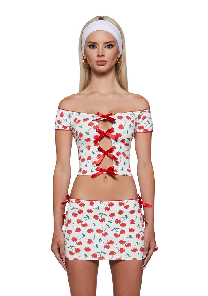 Sour Cherry Sweetheart Skirt Set