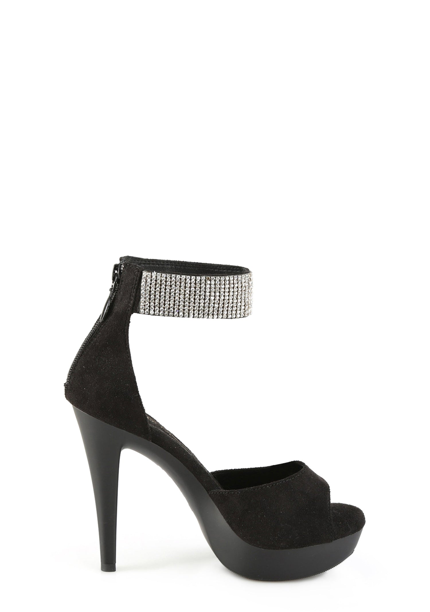 Cocktail-525  Rhinestone Ankle Strap Platform Heels