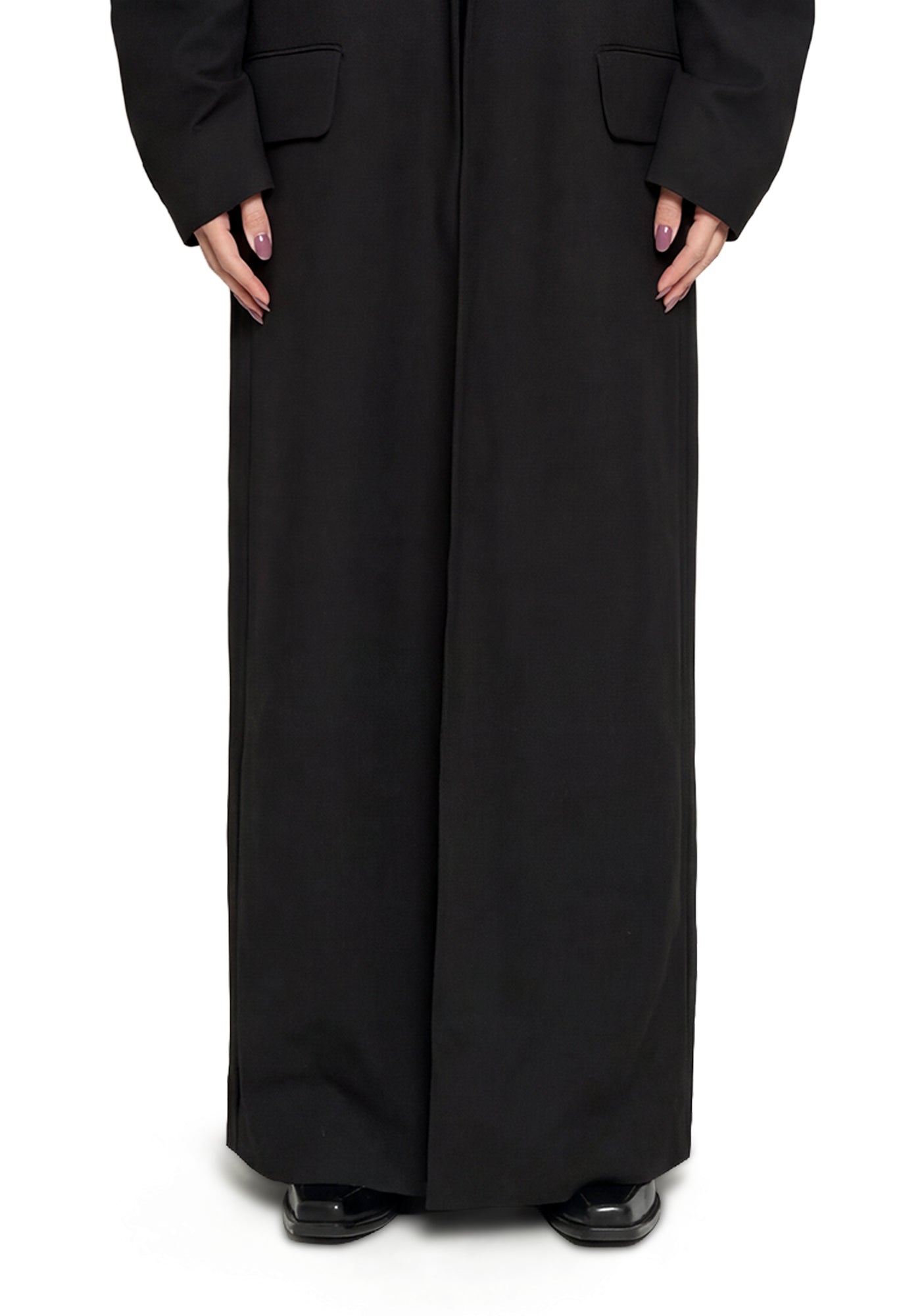 Elongated Blazer Coat - Black