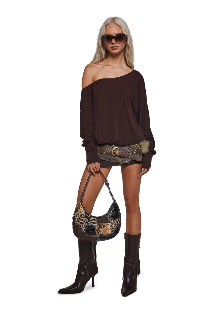 Milana Mini Dress - Brown