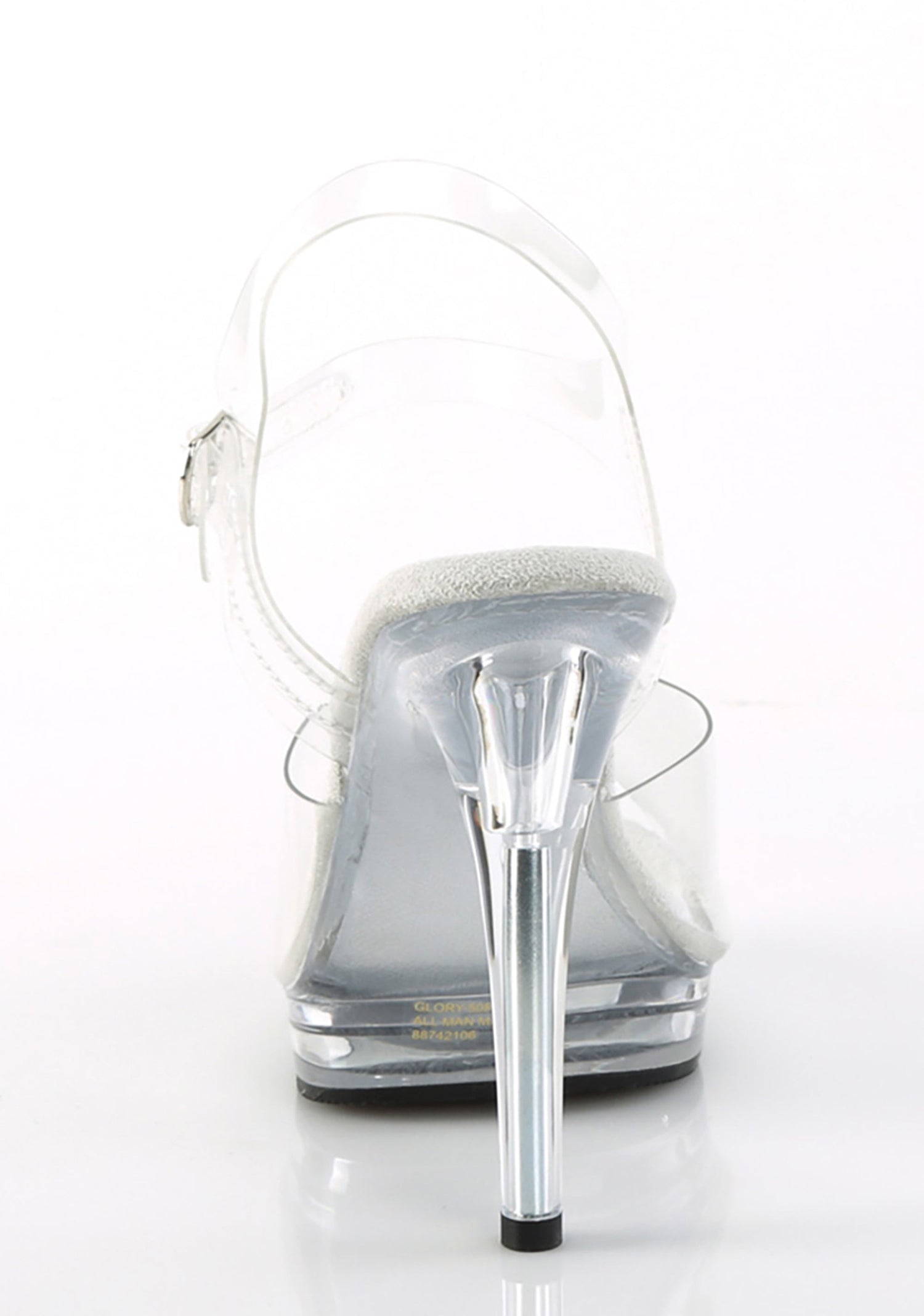 Glory-508 Platform Ankle Strap Sandals-Clear