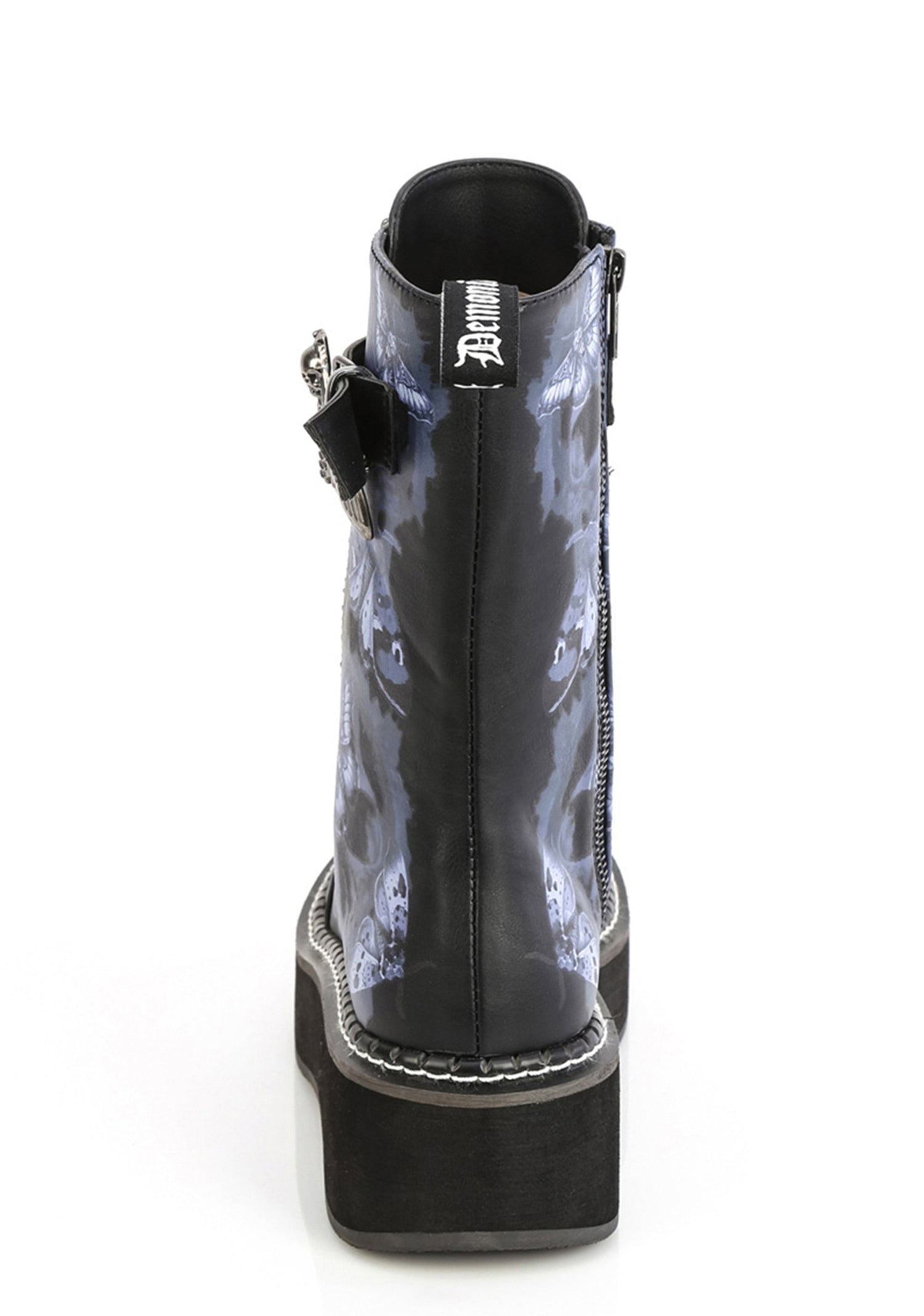 Emily-352 Painted Moth Platform Combat Boots