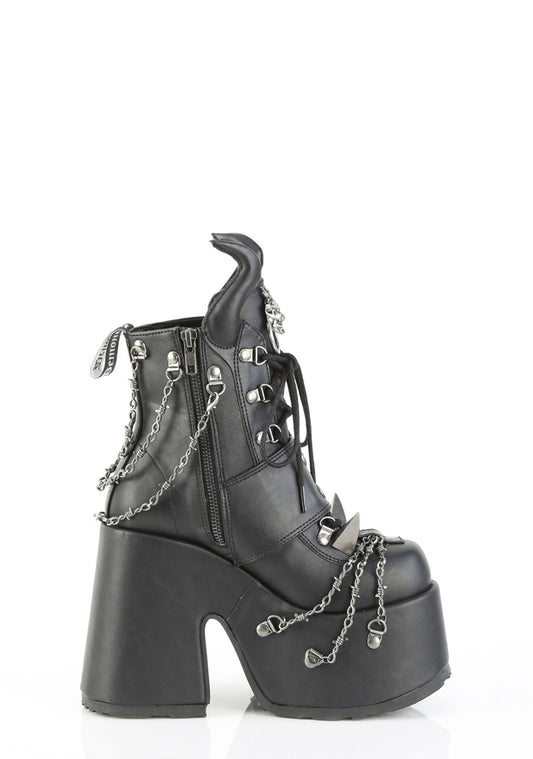 Camel-64 Platform Ankle Boots