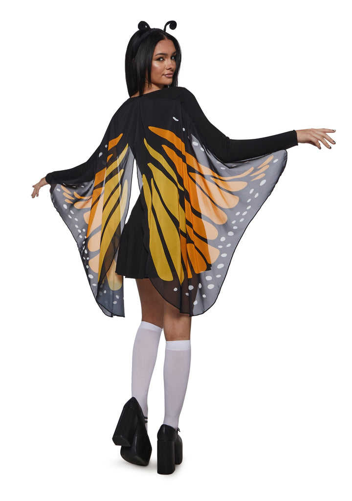 Monarch Butterfly Costume with Orange Wings