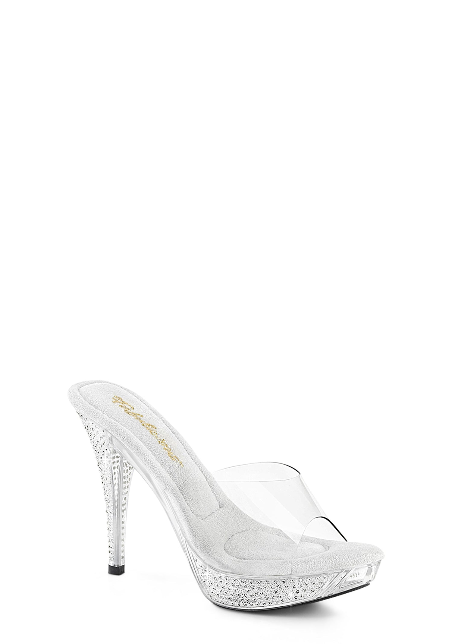 Elegant-401 Rhinestone Platform Slides