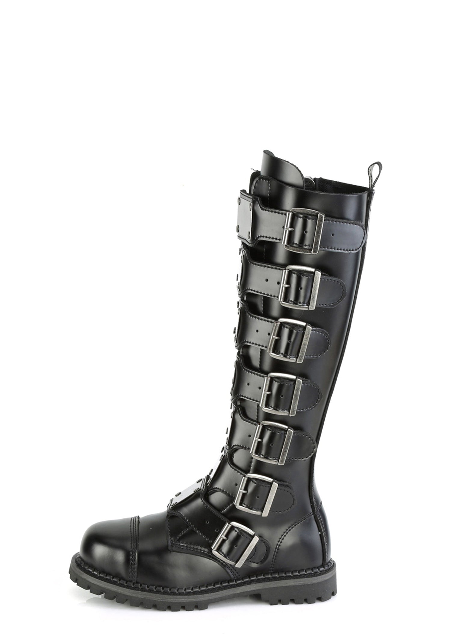 Riot-21MP Buckled Knee High Combat Boots