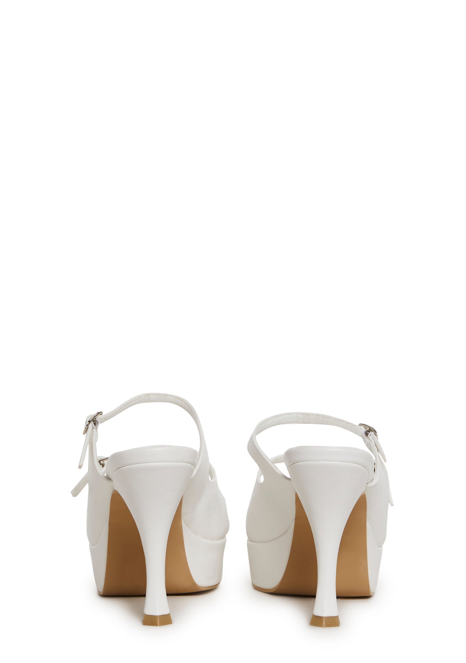 Lana Strappy Platform Heel - White
