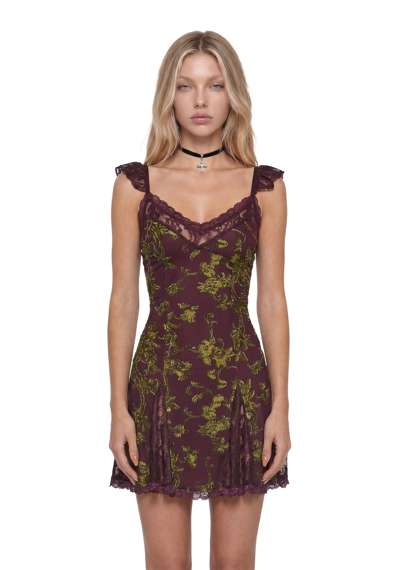 Jaclyn Moss Velvet Mini Dress