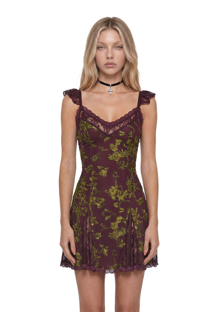 Jaclyn Moss Velvet Mini Dress