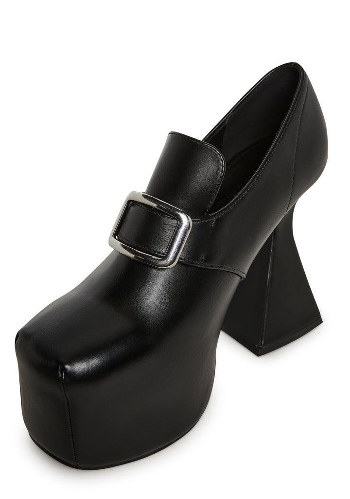 Mystic Buckled Platform Heels