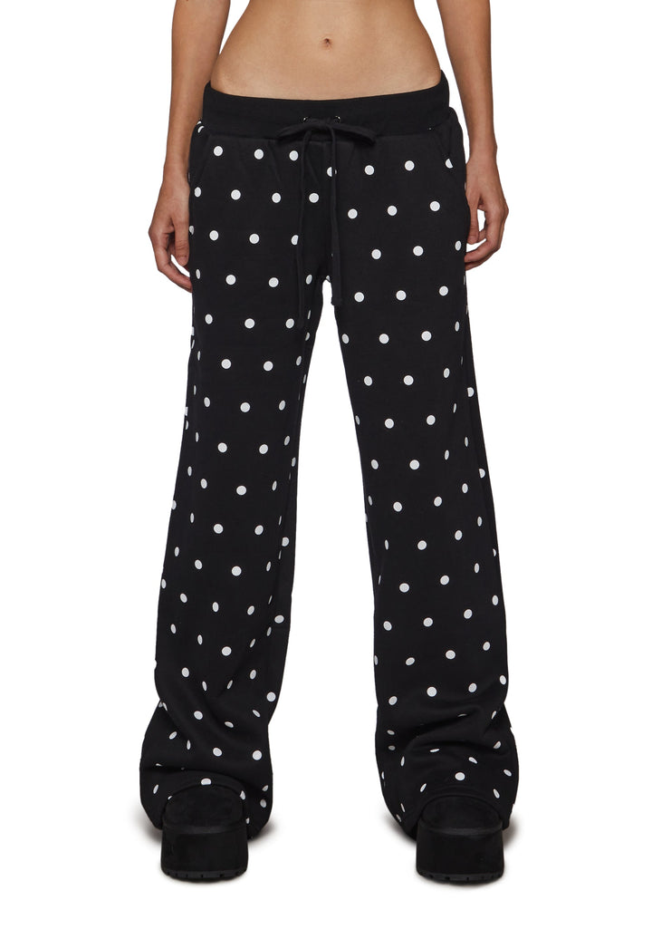 Polka Dot Baggy Sweatpants