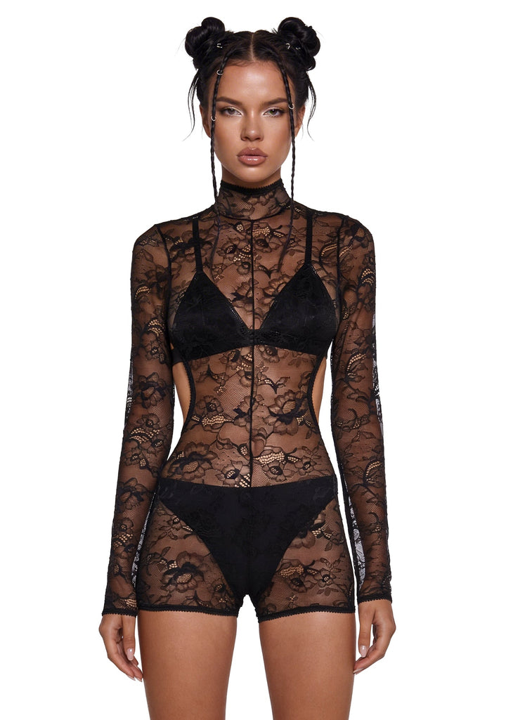 Sheer Affection Lace Romper