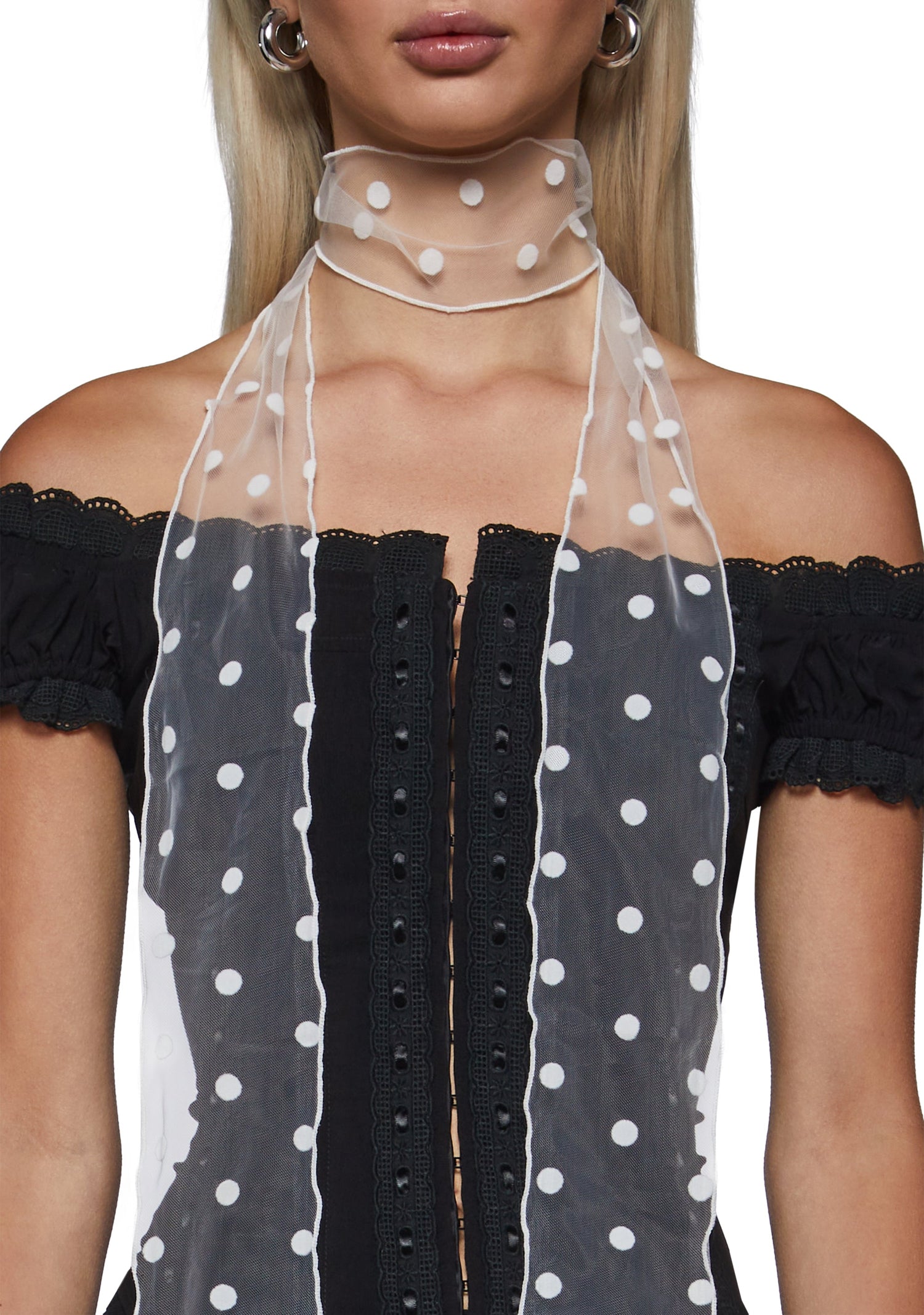 Dot Your Eyes Sheer Scarf