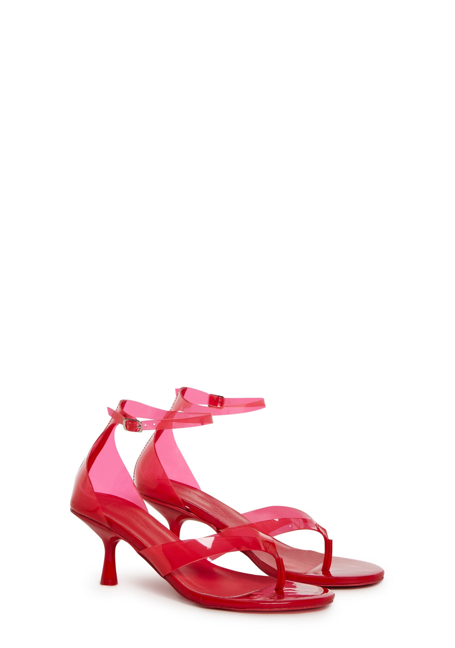 Jelly Ankle Strap Thong Sandal - Red