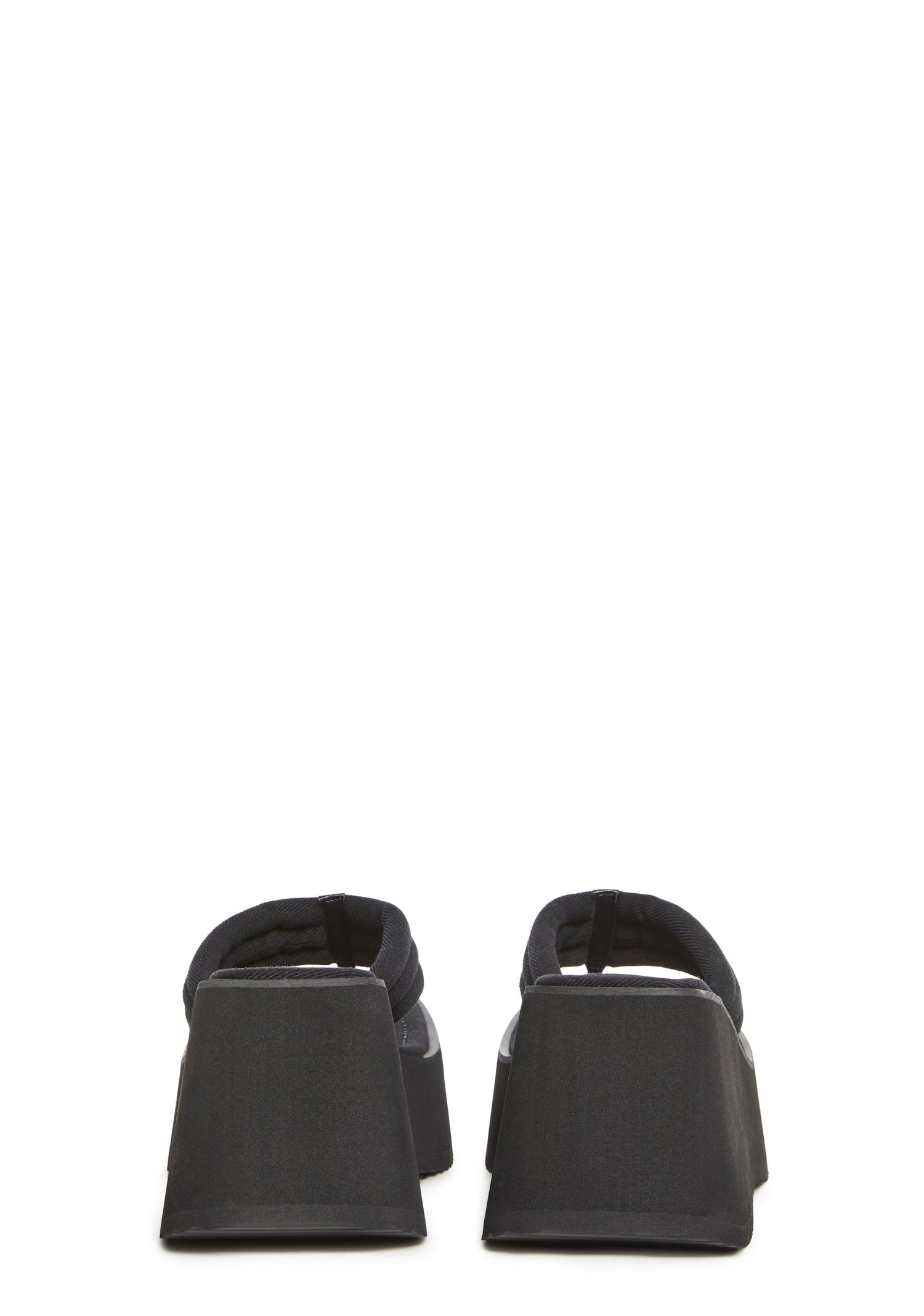 Happy Greetings Platform Sandals - Black