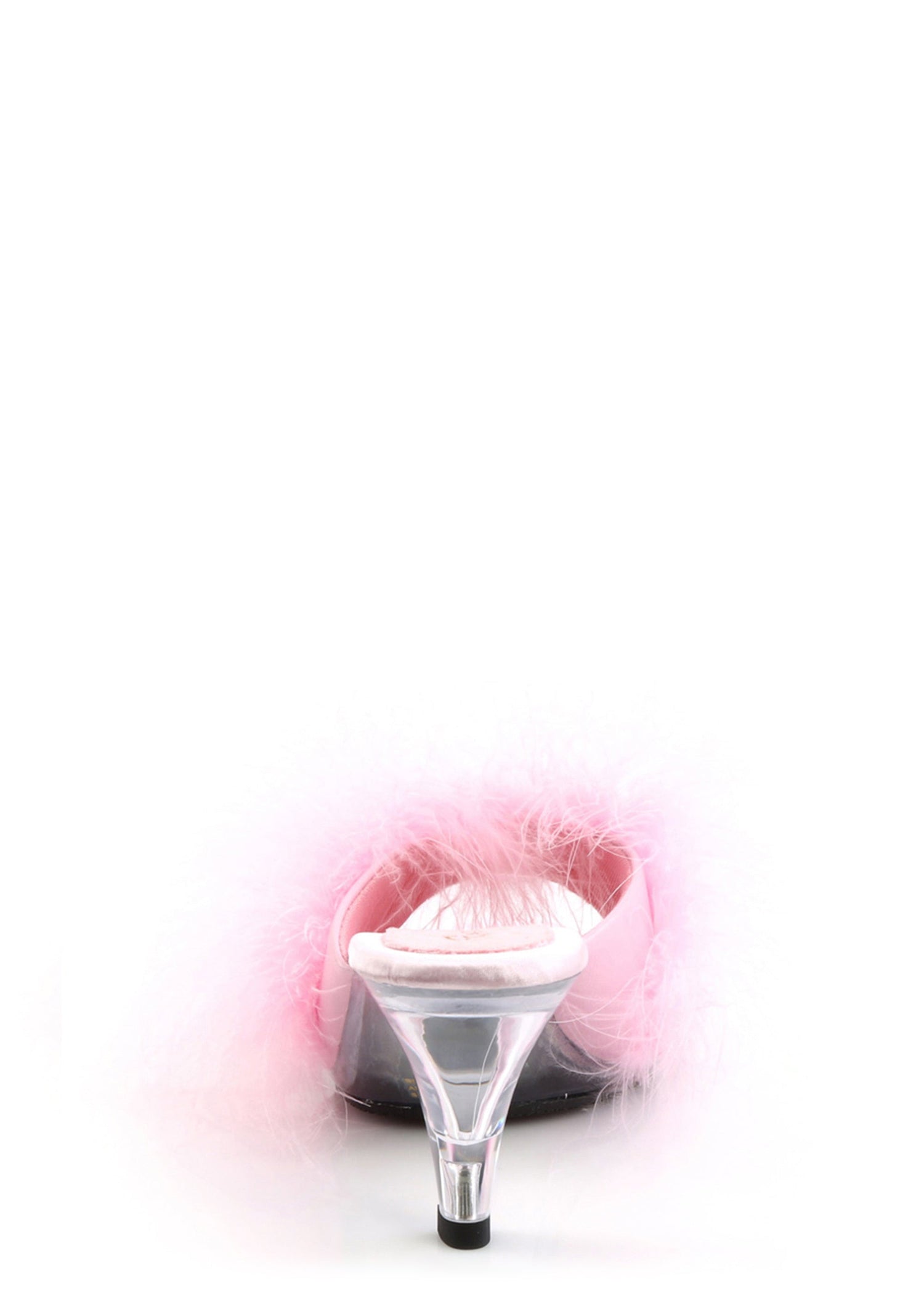 Belle 301 Fur Slip On Heels - Pink