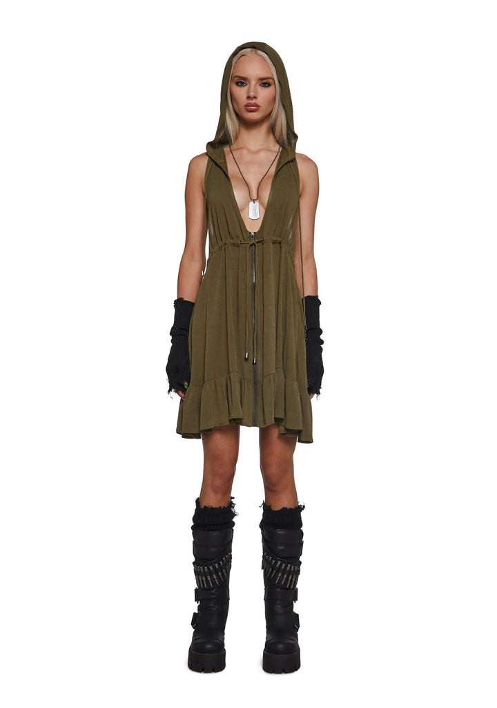 Outro Hooded Woven Dress