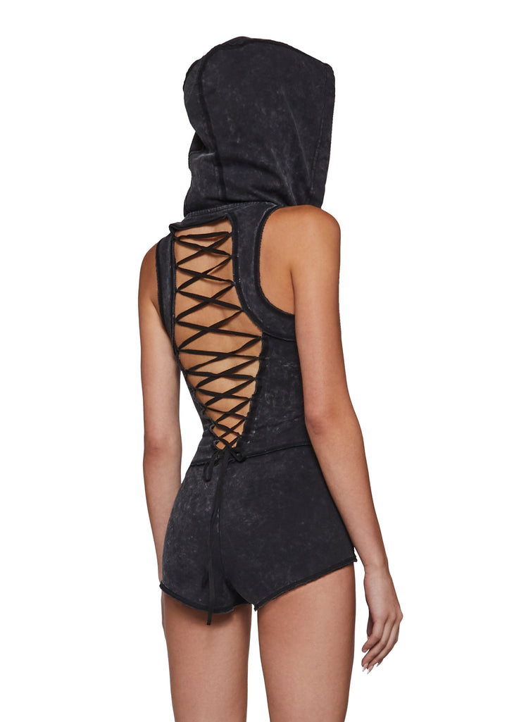 Underworld Romper with Hood