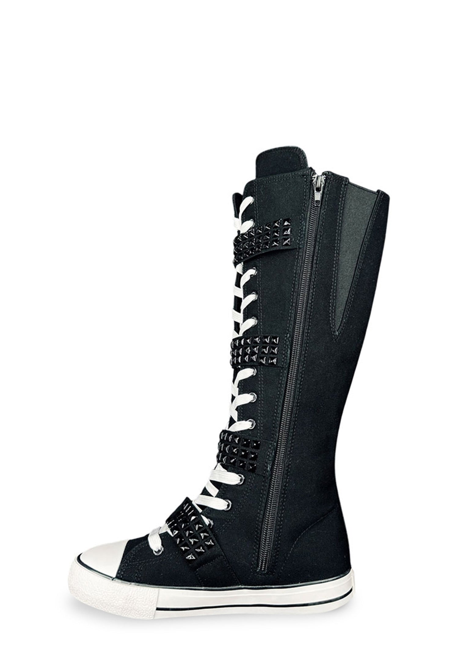 Rawr XD Stud Knee High Sneakers - Black