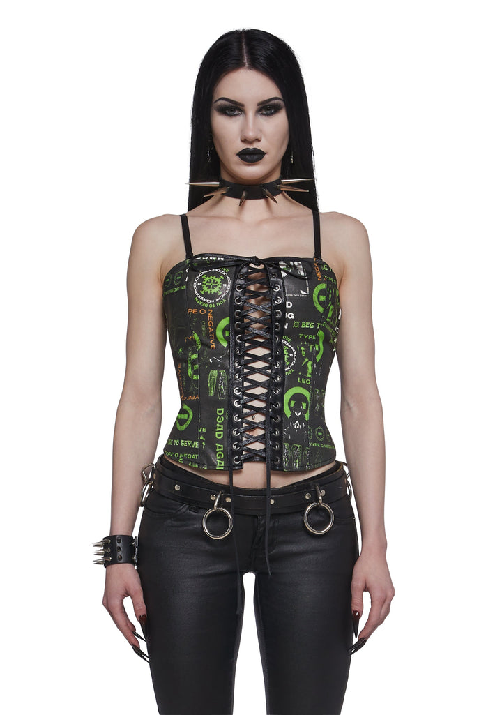 Love You To Death Lace Up Corset Top