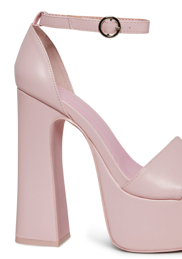 Holy Revelation Pure Platform Heels - Pink