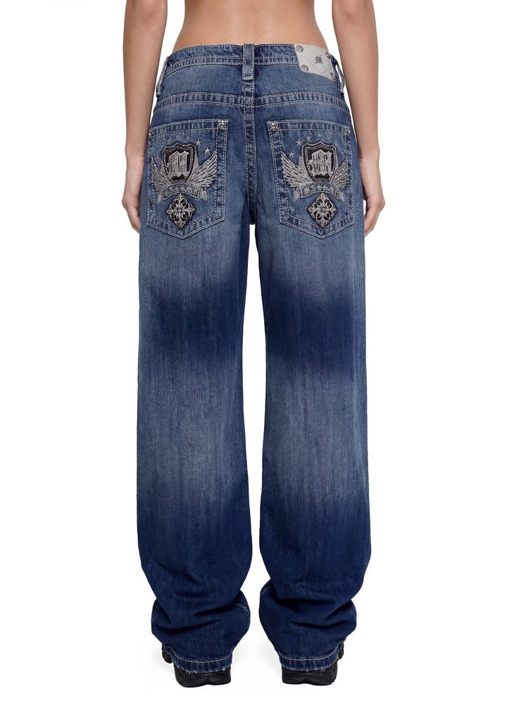 Helena Baggy Wide Leg - Medium Wash