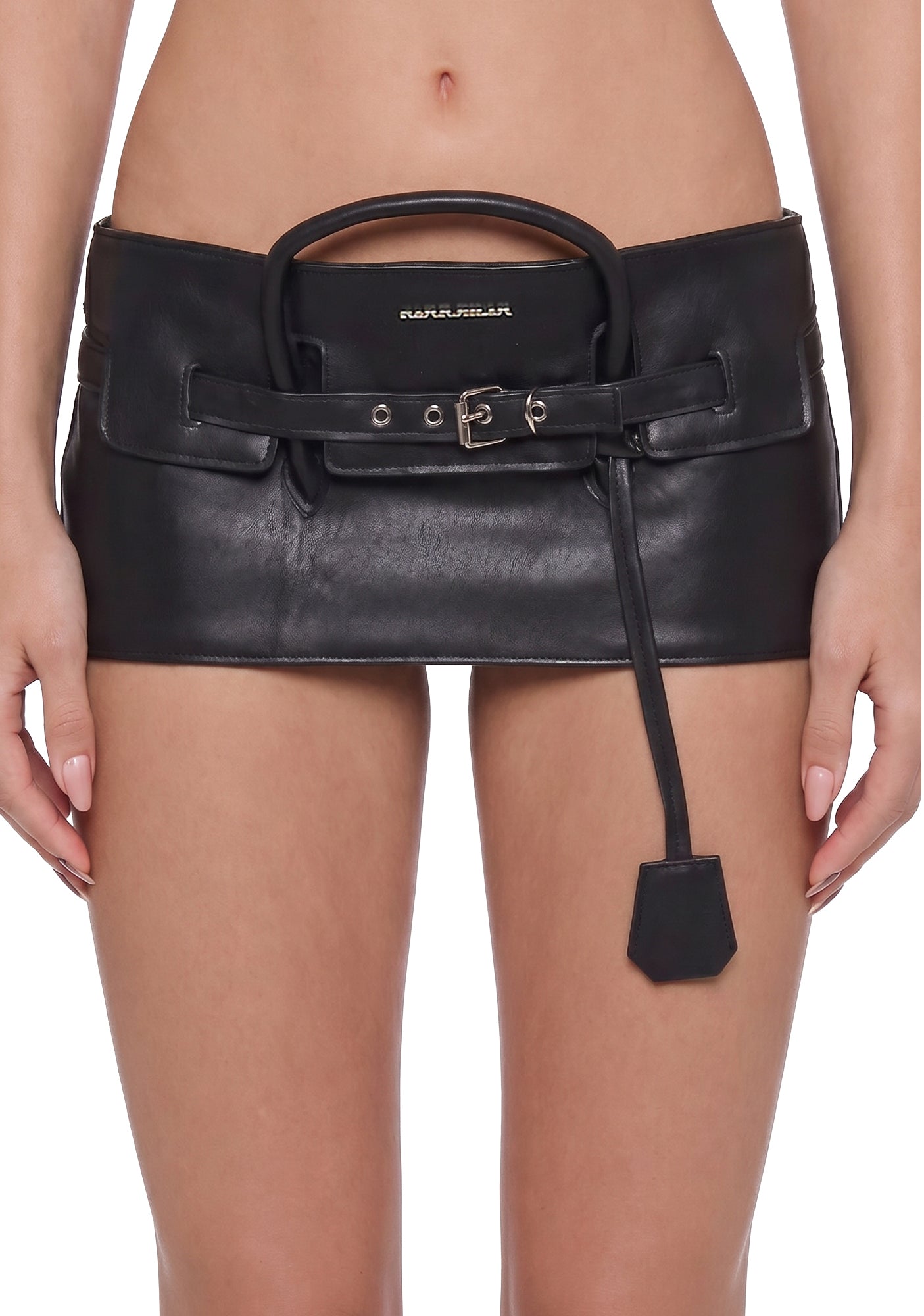 Heiress Handbag Mini Skirt - Black