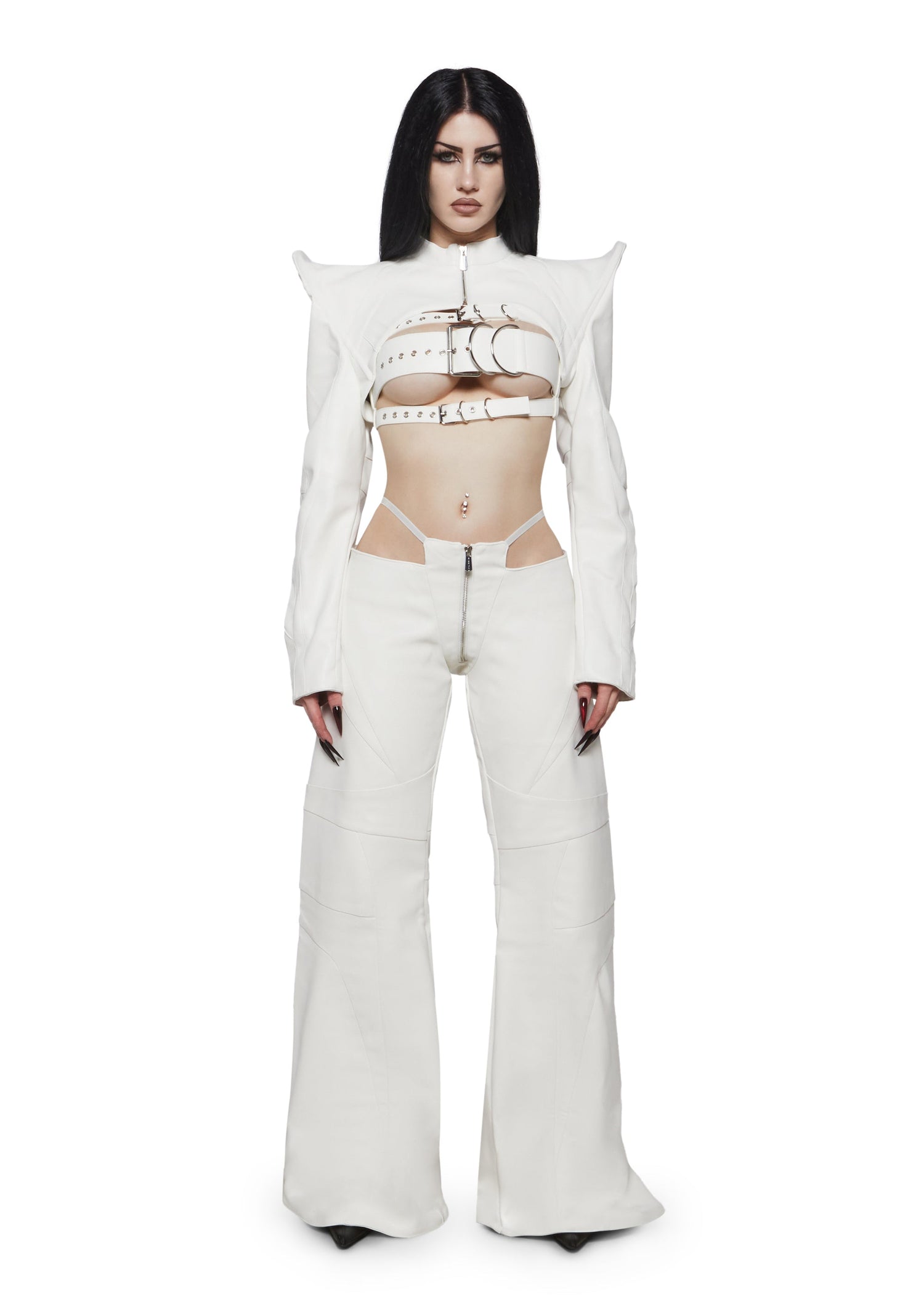 Spike Moto Bolero Jacket - White