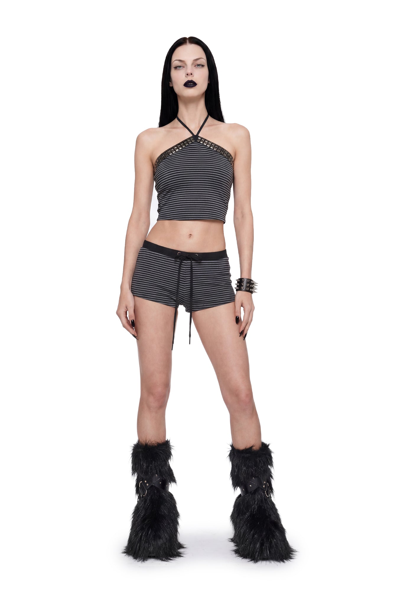Singer Studded & Striped Micro Short
