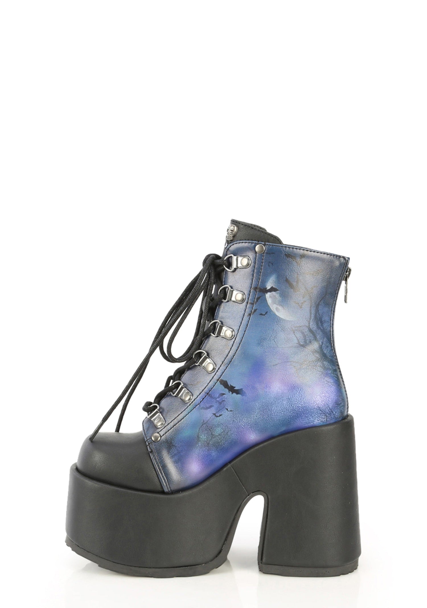 Camel-203 Painted Platform Ankle Boots