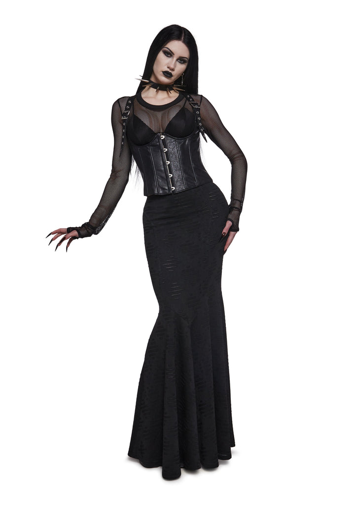 Dark Elegance Corset Maxi Skirt