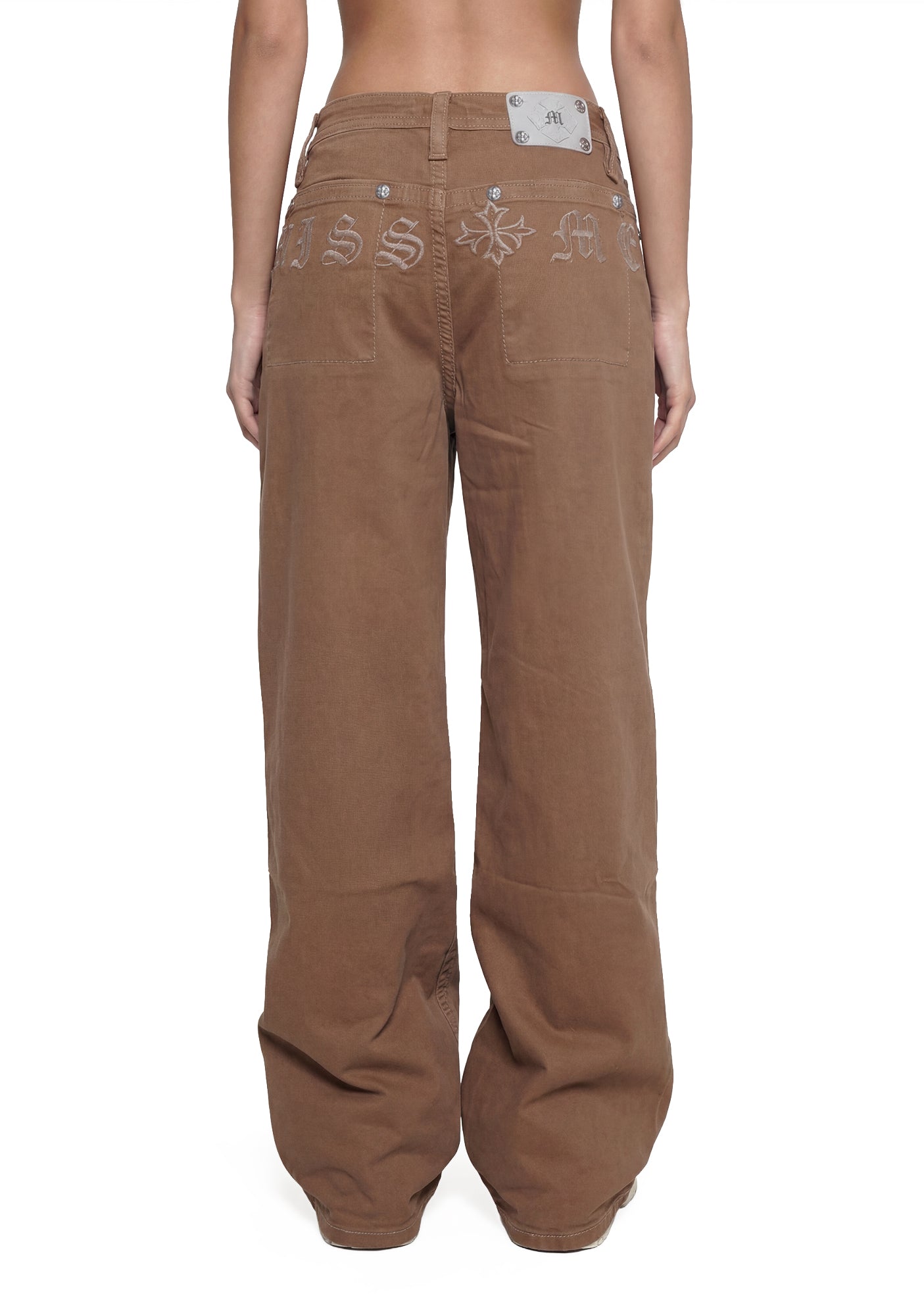 Johanne Low Rise Baggy Jeans - Khaki