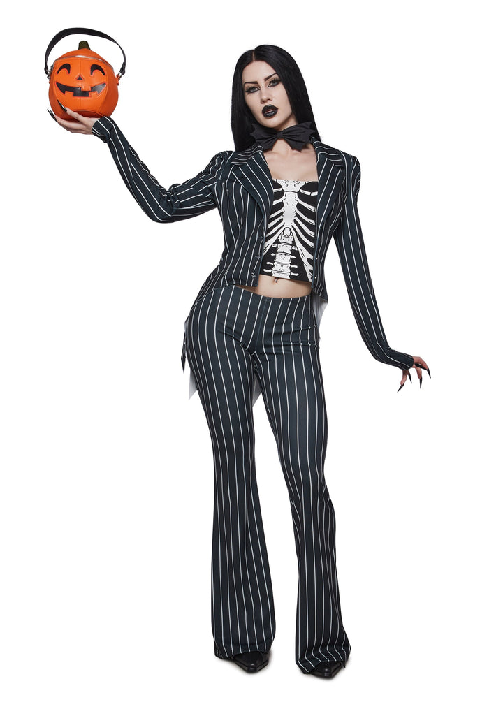 Skeleton King Pinstripe Costume