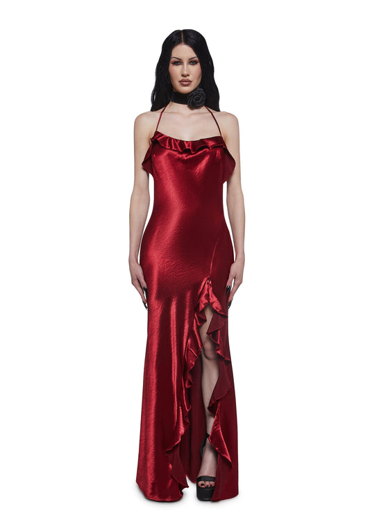 Envy Appeal Satin Maxi Dress