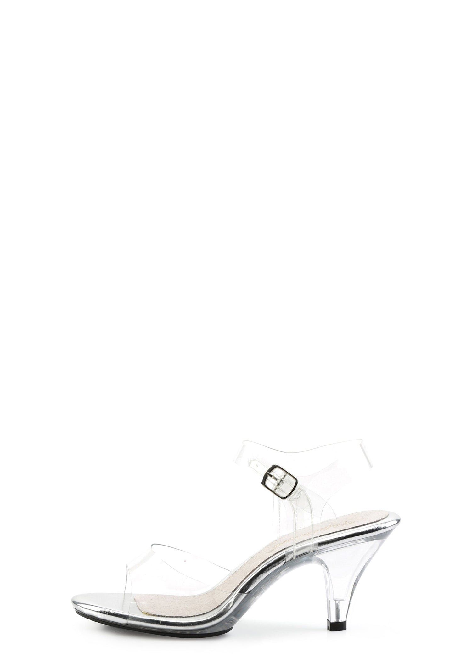 Belle 308 Clear Ankle Strap Sandals