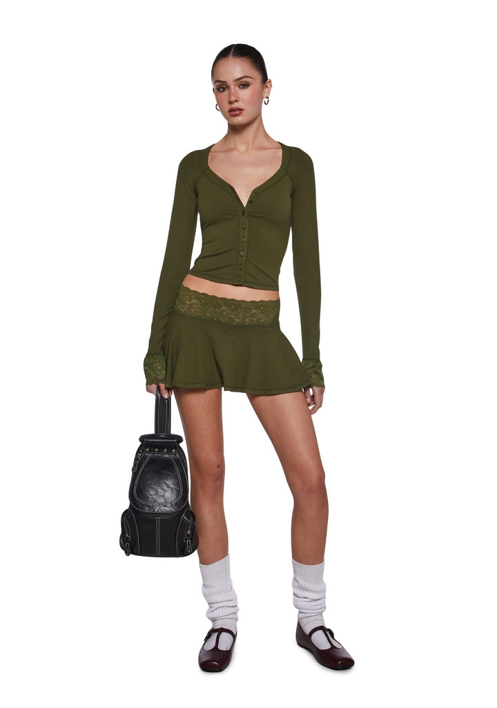 Hallway Season Skirt Set - Green