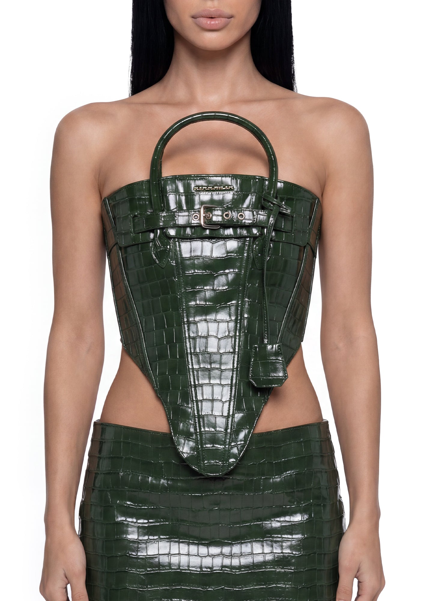 Heiress Handbag Corset - Green