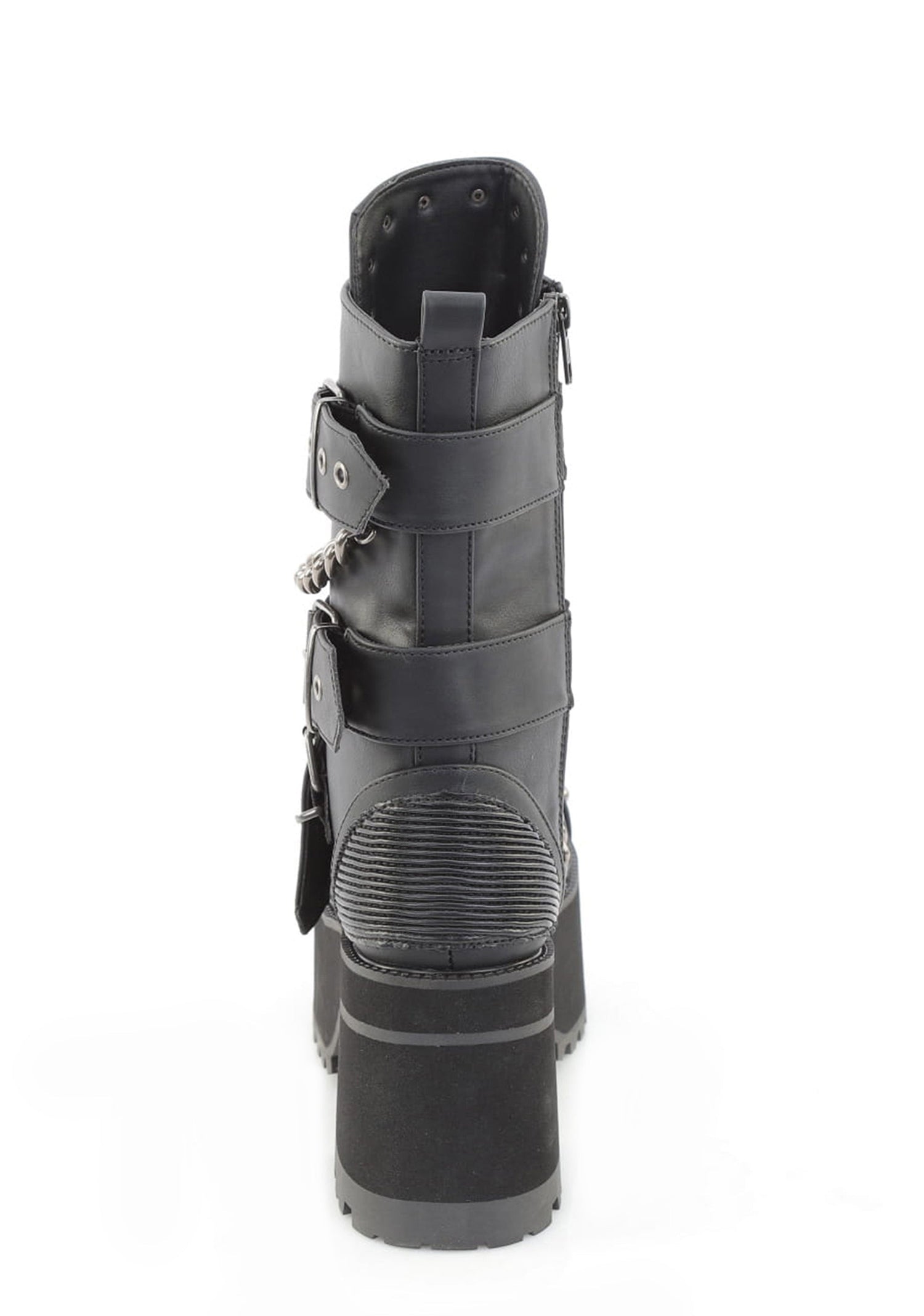 Ranger-117 Mid Calf Platform Boots with Hardware